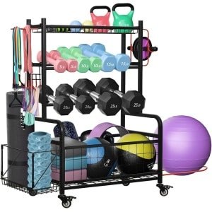 Stevig Halterrek voor Halters en Gewichten - Opbergruimte voor Krachttraining