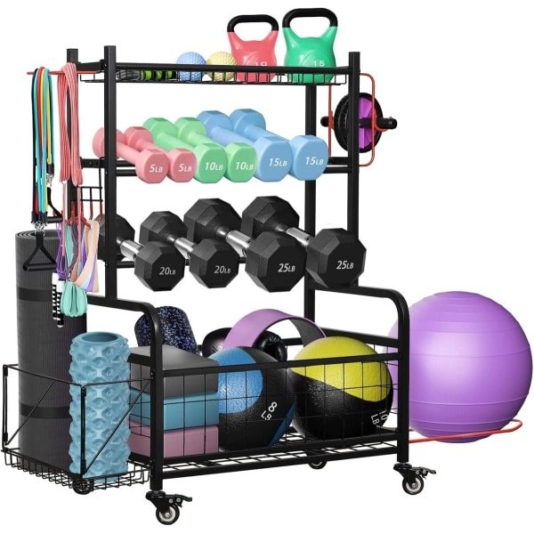 Stevig Halterrek voor Halters en Gewichten - Opbergruimte voor Krachttraining