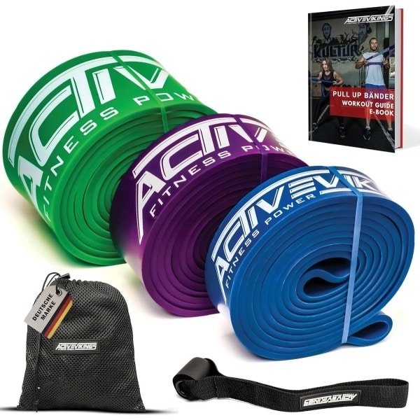 Stevige Fitness Elastiek Set voor Optrekken, Krachttraining en Calisthenics