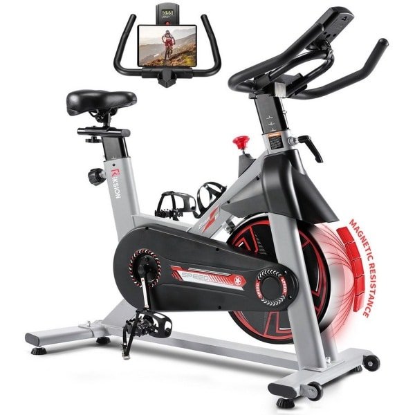 Stille Hometrainer met LCD-display - Magnetische Weerstand, Zwaar Uitgevoerd Indoor Fiets voor Thuisgebruik (1-stuks)