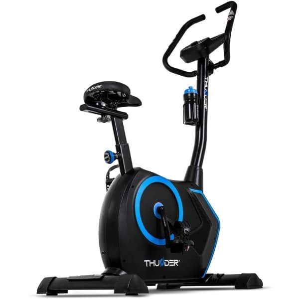 THUNDER® Hometrainer | TRIX | ELEKTROMAGNETISCHE-FIETS | Robuust en Stil | Bluetooth® | Verstelbaar zadel | LCD-display | Hartslagmeter | Elektronische weerstand | Transportwielen | Compatibel met trainingsapps | Voor thuisgebruik | Tot 150 kg gebrui