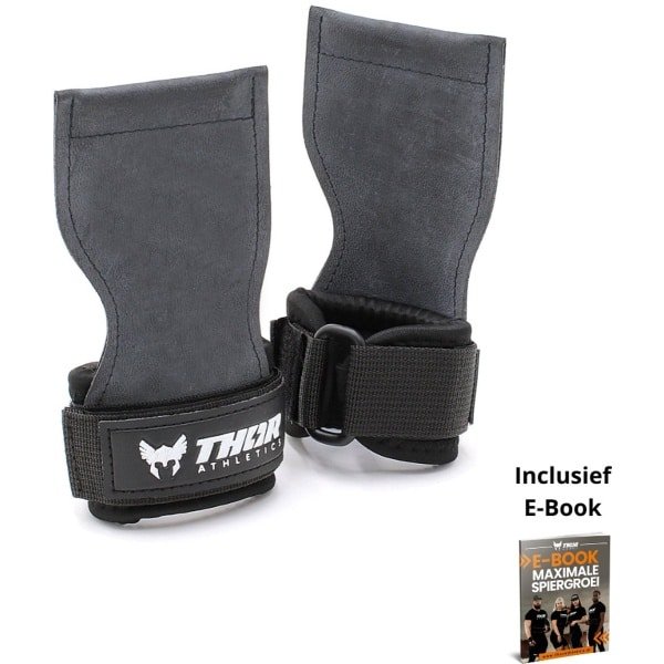 Thor Athletics Lifting Grips - Power Grips voor Krachttraining en Fitness - Maximale Grip & Polsondersteuning - Inclusief E-Book - One Size - Deadliften, Bodybuilding, Powerlifting