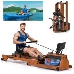 Thuisroeimachine - Roeitoestel - Fitnessapparaat - Roeitrainer - Indoor Roeimachine - Massief Eikenhout - Bluetooth Display