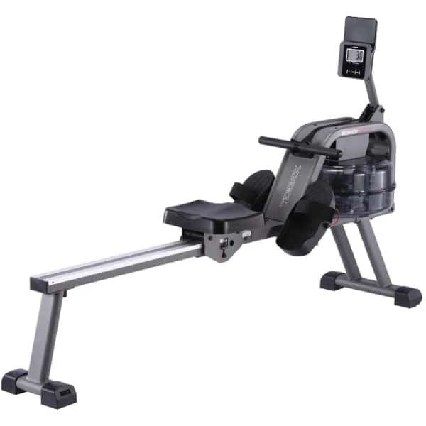 Toorx Fitness Roeitrainer - Waterroeier - Rower Sea 70 - Hartslagfunctie - Inklapbaar - Roeitrainers - Grijs