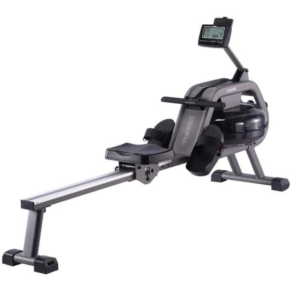 Toorx Fitness Roeitrainer - Waterroeier - Rower Sea 90 - Hartslagfunctie - Inklapbaar - Roeitrainers - Grijs