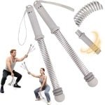Touwvrije Battle Rope - Stille Krachttrainer - Thuis Sporten - Verstelbare Lengte - 1.41 kg - Grijs