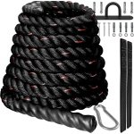 Trainingstouw met Anker - Battle Rope voor Krachttraining, Cardio en HIIT - Geschikt voor Thuis en Sportschool