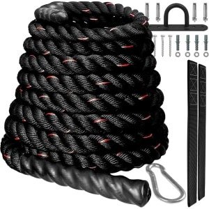 Trainingstouw met Anker - Battle Rope voor Krachttraining, Cardio en HIIT - Geschikt voor Thuis en Sportschool