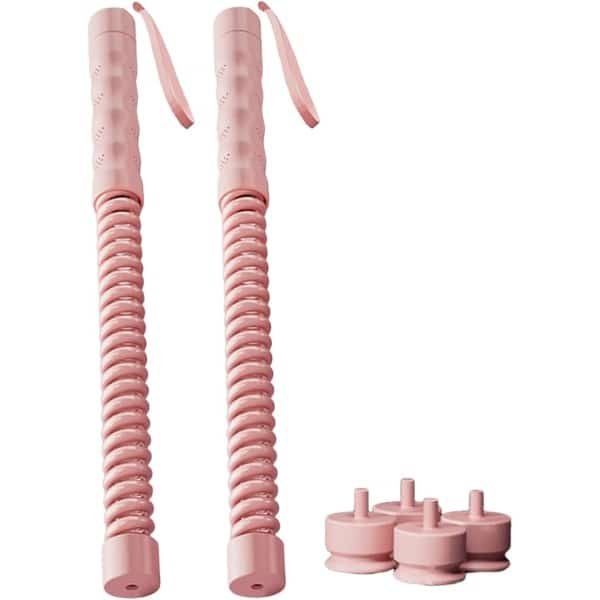 Trainingstouwen Set - Kracht Touwen - Spierkracht Cardio - Verstelbare Weerstand - 2 Stuks - Roze