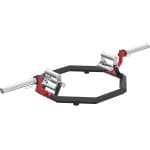 Trap Bar Zwart/Rood met Multi Grip voor Krachttraining en Deadlifts