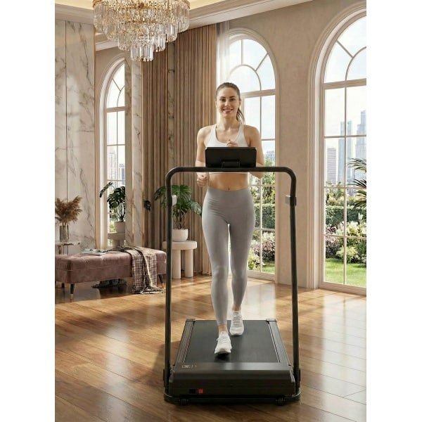 Treadmill RacePro Walking Pad 6% Helling - Inklapbare Loopband voor Thuis en Bureau, 2,5-3 PK, 1-12 km/u, AI-Training via App, Schokabsorberend, Max. 136 kg, LED-Display Designbest