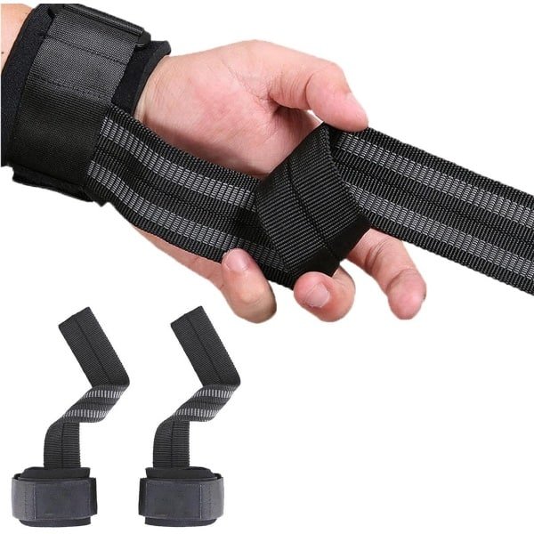 Trefhulp voor krachttraining met polsbandages - professionele lifting fitness grip hulp - krachtsport voor bodybuilding powerlifting crossfit - mannen en vrouwen