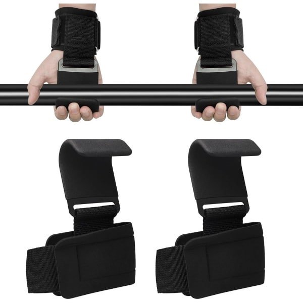 Trekhulpen krachttraining - 1 paar haken voor lifting straps en gym, krachtsport accessoires
