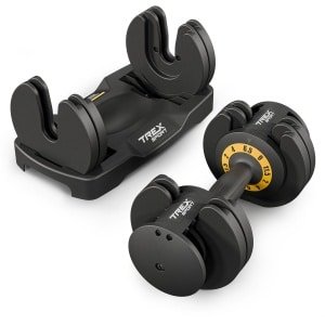 Trex Sport TX-012AB - Verstelbare halter - 1 Stuk Verstelbare Dumbell - Gietijzer - Met draaisysteem - Krachttraining - Fitness - Gym - Sport - Crossfit - 2 kg, 4 kg, 6,5 kg, 9 kg en 11,5 kg