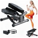 Twist Stepper met Weerstandsbanden en LCD-display - Compacte Hometrainer voor Been- en Armtraining