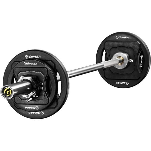 Universele Halterstang Zwart en Zilver voor Krachttraining