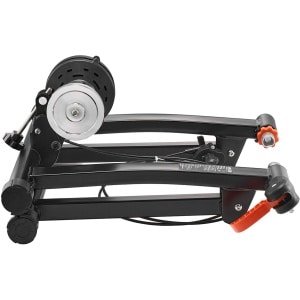 VEVOR Fietsroltrainer voor 660,4-736,6MM / 700C Wielen, 6 Weerstandsniveaus, Opvouwbare Magnetische Fietstrainer Hometrainer met Snelspanner en Voorwielondersteuning Zwart