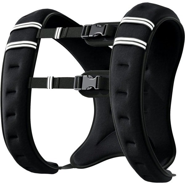 VIN® Weighted Vest - Gewichtsvest 8 KG Hardlopen - Gewichtvest Met een Rugzak - Verstelbaar Gewicht Vest Voor Crossfit, Calisthenics En Krachtraining - Zwart