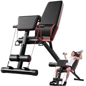 Vedder House - Fitnessbank - Thuis sporten - Krachttraining - Halterbank - Verstelbaar - Opvouwbaar