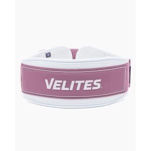 Velites Gewichthefriem - Lifting Belt voor Fitness, CrossFit & Powerlifting - Ergonomische Steun, Comfort & Stabiliteit - Light Pink - Maat L