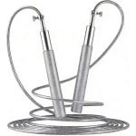 Verstelbaar Springtouw - Fitness Touw - Cardio Training - Voor Alle Lichaamsmaten - 28 Meter Lengte - Zilver