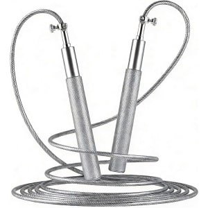 Verstelbaar Springtouw - Fitness Touw - Cardio Training - Voor Alle Lichaamsmaten - 28 Meter Lengte - Zilver