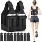Verstelbaar Verzwaard Trainingsvest met Verwijderbare Gewichten voor Krachttraining en Duurtraining
