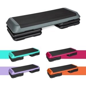 Verstelbare Aerobic Stepper voor Cardio Fitness - Hoogte 10|15|20 cm - Home Gym Accessoire voor Workouts tot 250 kg - Roze|Oranje|Grijs