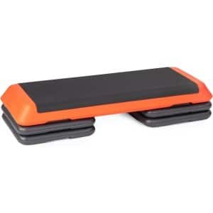 Verstelbare Aerobic Stepper voor Cardio Fitness - Thuis Gym - Hoogte 10/15/20 cm - Tot 250 kg - Roze/Oranje/Grijs