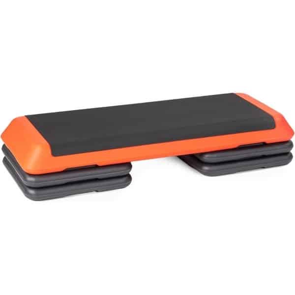 Verstelbare Aerobic Stepper voor Cardio Fitness - Thuis Gym - Hoogte 10/15/20 cm - Tot 250 kg - Roze/Oranje/Grijs