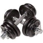 Verstelbare Dumbbell Set Gietijzer en Kunststof Ideaal voor Krachttraining