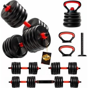 Verstelbare Dumbbells Set - Halterset met Verstelbare Stang en Veiligheidssluiting voor Krachttraining
