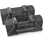 Verstelbare Dumbbells Zwart Gietijzer - Compacte Halters voor Krachttraining Thuis