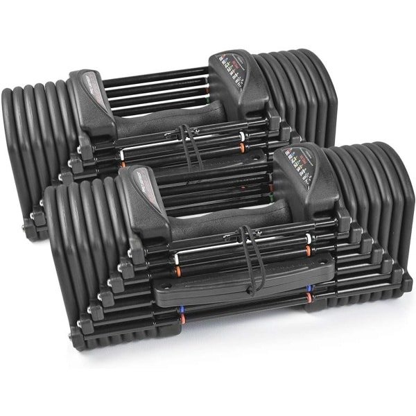 Verstelbare Dumbbells Zwart Gietijzer - Compacte Halters voor Krachttraining Thuis