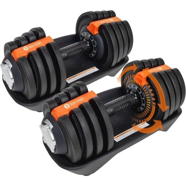 Verstelbare Dumbbells van 18 kg - Inclusief 12 Gewichten van 3 tot 40 Pond voor Thuis Gym en Krachttraining