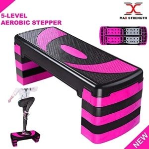 Verstelbare Fitness Stepper met 5 Hoogte-instellingen voor Aerobic en Cardio Training
