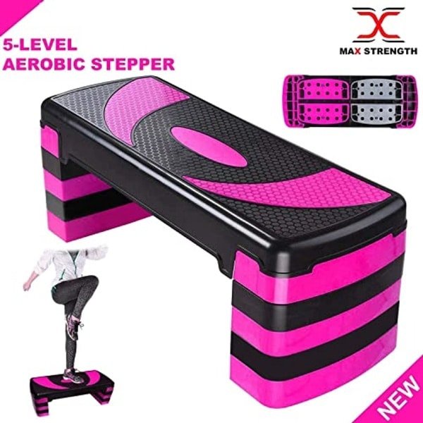 Verstelbare Fitness Stepper met 5 Hoogte-instellingen voor Aerobic en Cardio Training