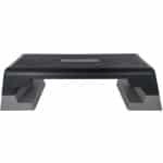 Verstelbare Fitnessstap Platform Huiselijk 99,06X 38,1X15,24-25,4 cm Aerobics Stap Antislip Zwart Grijs Polyethyleen Multifunctioneel Apparaat Geschikt Voor Aerobics Krachttraining KernOefeningen Binnen Gebruik
