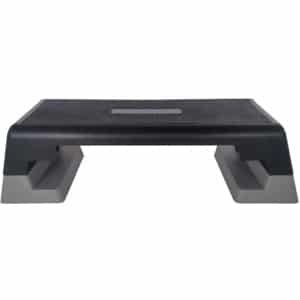 Verstelbare Fitnessstap Platform Huiselijk 99,06X 38,1X15,24-25,4 cm Aerobics Stap Antislip Zwart Grijs Polyethyleen Multifunctioneel Apparaat Geschikt Voor Aerobics Krachttraining KernOefeningen Binnen Gebruik