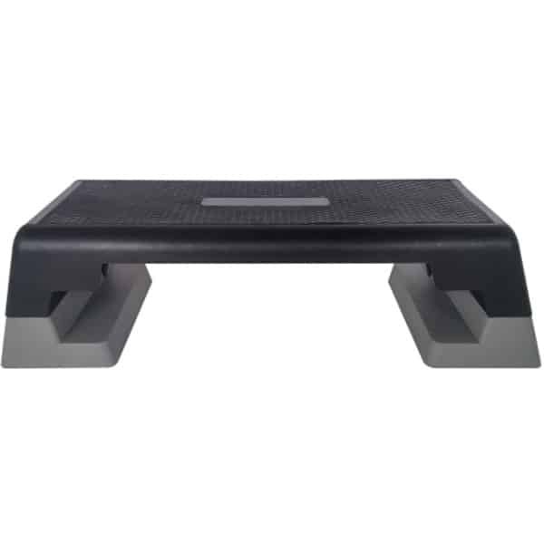 Verstelbare Fitnessstap Platform Huiselijk 99,06X 38,1X15,24-25,4 cm Aerobics Stap Antislip Zwart Grijs Polyethyleen Multifunctioneel Apparaat Geschikt Voor Aerobics Krachttraining KernOefeningen Binnen Gebruik