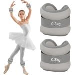 Verstelbare Gewichten - Enkelbanden Polsbanden - Krachttraining Fitness - Set van 2 - Elk 0.3 kg - Grijs