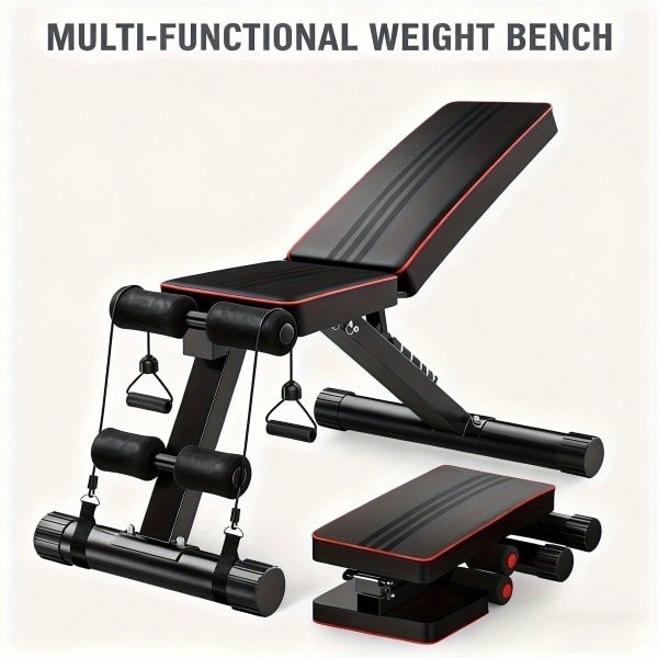 Verstelbare Halterbank | Opvouwbare Fitness Kruk voor Krachttraining