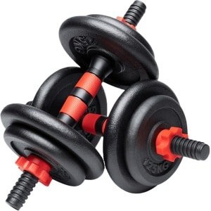 Verstelbare Halters Set met Gewichtsschijven - Ideaal voor Krachttraining en Fitness