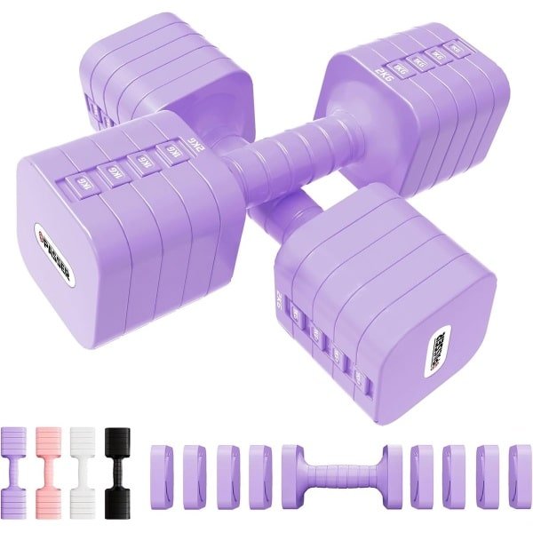Verstelbare Halterset 20 kg - 5-in-1 Dumbbells voor Krachttraining Thuis