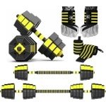 Verstelbare Halterset 20 kg voor Krachttraining en Fitness Thuis Brugbare Gewichten