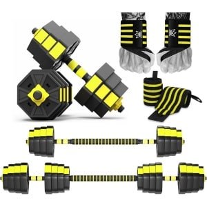 Verstelbare Halterset 20 kg voor Krachttraining en Fitness Thuis Brugbare Gewichten