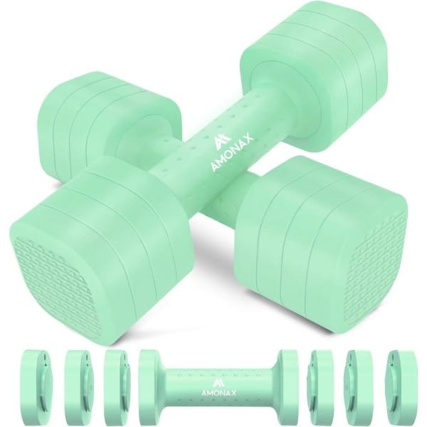 Verstelbare Halterset 4-in-1: Lichtgewicht Handgewichten voor Krachttraining Thuis