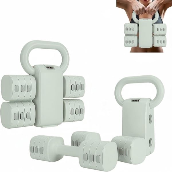 Verstelbare Halterset met Antislip Grip voor Krachttraining Thuis en Gym