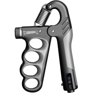 Verstelbare Handgreep - Polsversterker - Krachttraining - Mechanische Teller - 5-100 kg - Grijs