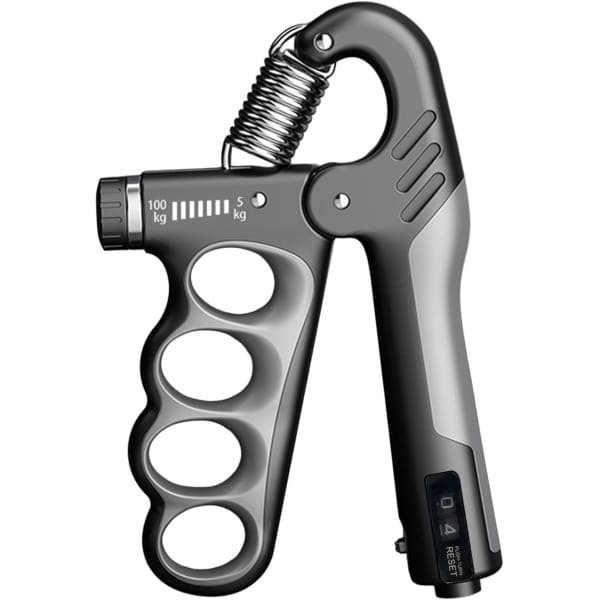 Verstelbare Handgreep - Polsversterker - Krachttraining - Mechanische Teller - 5-100 kg - Grijs